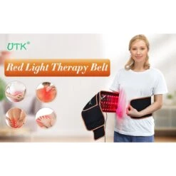 UTK Red Light Therapy Wrap Belt For Body, Back & Joint Pain Relieve -Hestra Clothing Store utk red light therapy wrap belt for body back joint pain relieve 660nm red and 850nm infrared light therapy device with multifunction controller 112