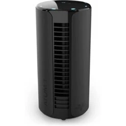 Vornado Atom 1 Oscillating Small Air Circulator Tower Fan With 4 Speeds And Touch Controls - Black