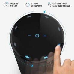 Vornado Atom 1 Oscillating Small Air Circulator Tower Fan With 4 Speeds And Touch Controls - Black -Hestra Clothing Store vornado atom 1 oscillating small air circulator tower fan with 4 speeds and touch controls black 109