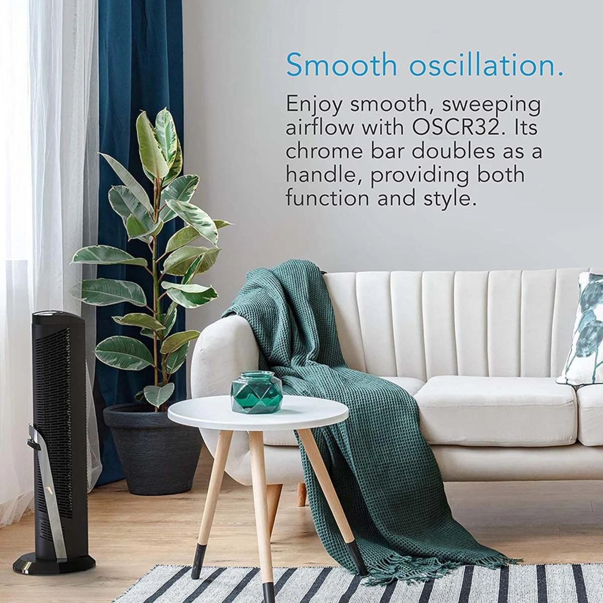 Vornado OSCR32 32in Oscillating Air Circulator Tower Fan With Remote Control And Timer - Black 8 Vornado OSCR32 32in Oscillating Air Circulator Tower Fan With Remote Control And Timer - Black - Image 6