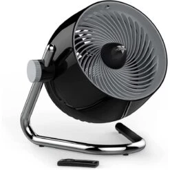 Vornado Pivot6 Whole Room Air Circulator Fan With 4 Speeds, Remote Control, Rotating Axis - Black